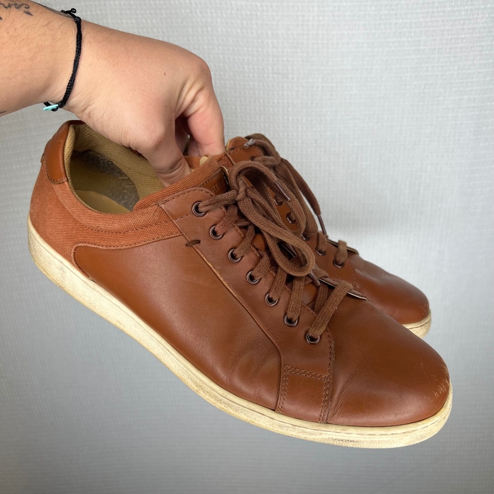 Cole Haan Mens Grand Crosscourt Leather Sneakers C26503 British Tan Brown 11.5 M